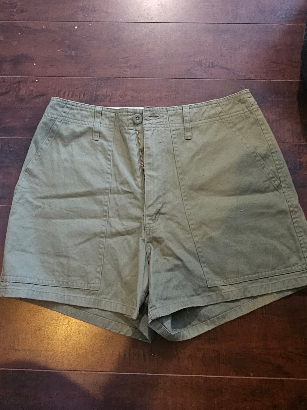 Brixton High-Waist Olive Green Shorts